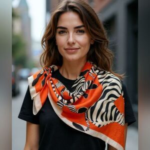 Safari Zebra Print Scarf New In Package